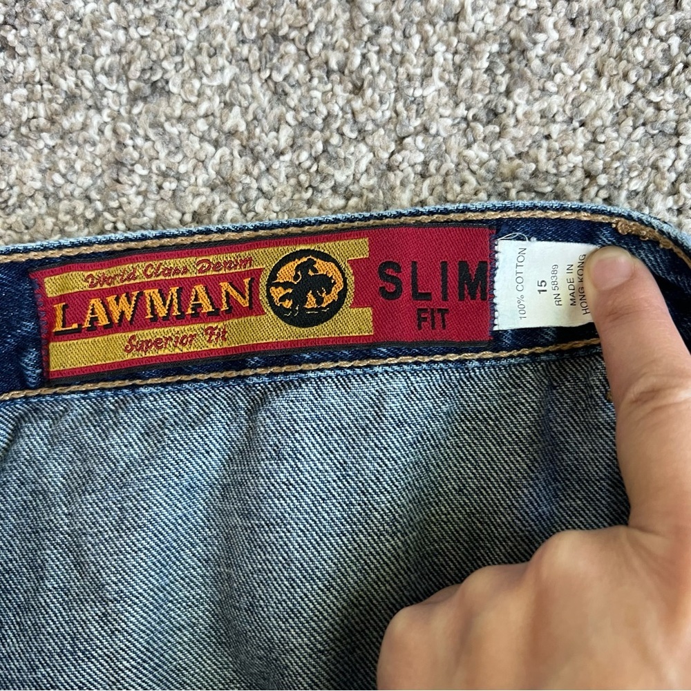 Lawman‎ Vintage High Waist Rodeo Western Embellished Jeans, Size 15 - Picture 5 of 12